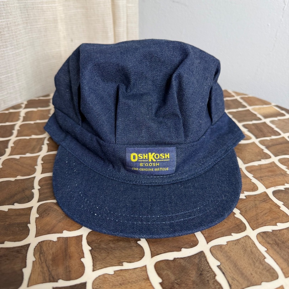 NWT Vintage OshKosh B'Gosh Denim‎ Hat Snap Back Kids Youth Size 2-7 Years USA